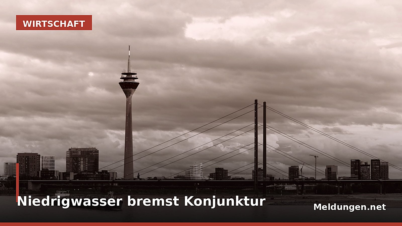 Niedrigwasser am Rhein kostet Deutschland bis zu 0,3 Prozentpunkte Wachstum